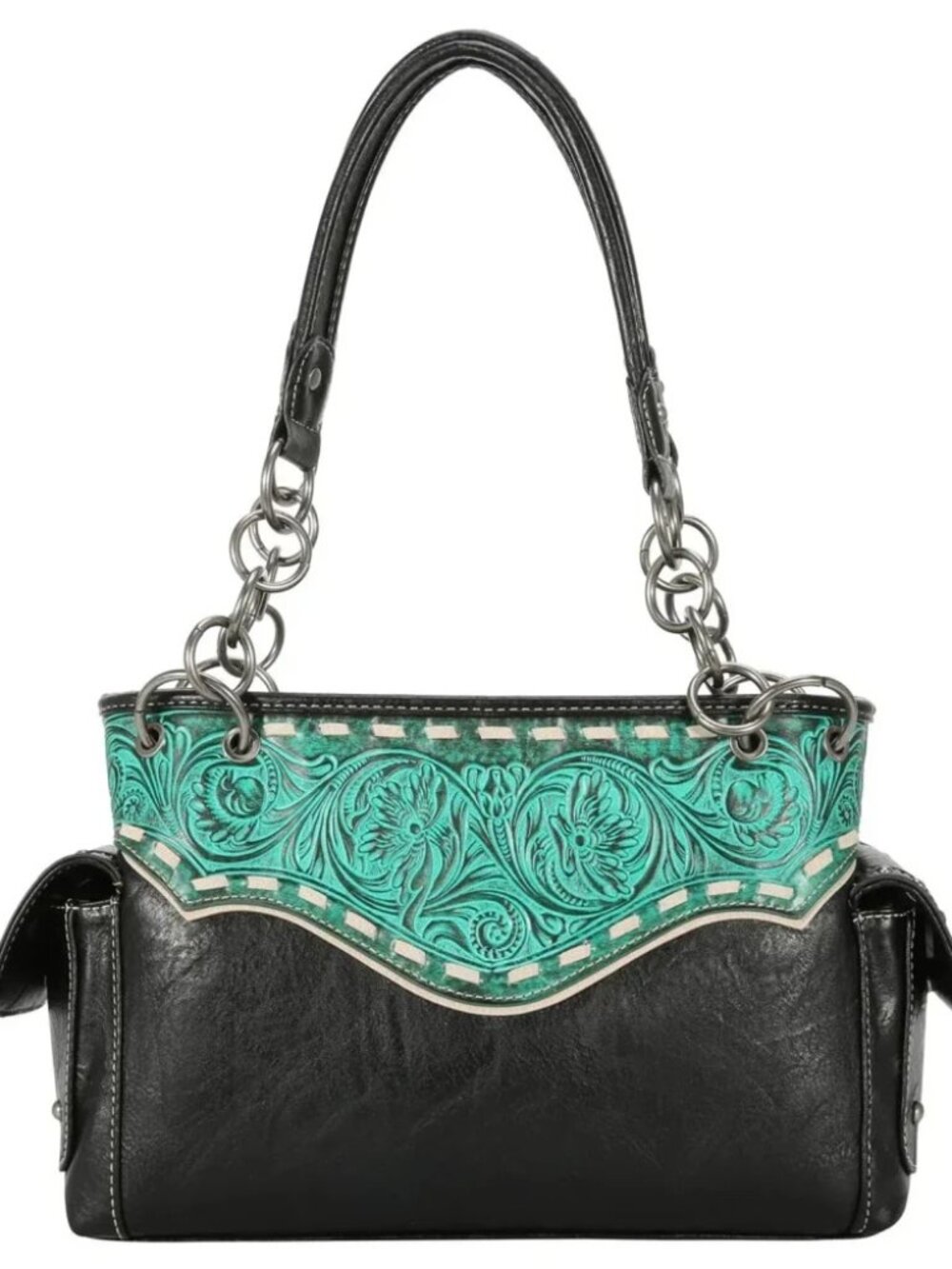 Trinity Ranch Tooled Collection Concealed Carry Satchel NWT